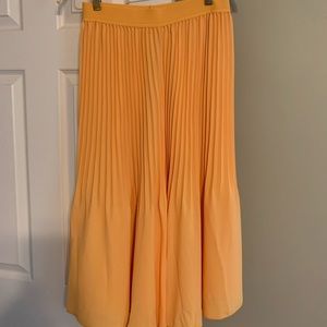 JCrew Marigold pleated midi skirt